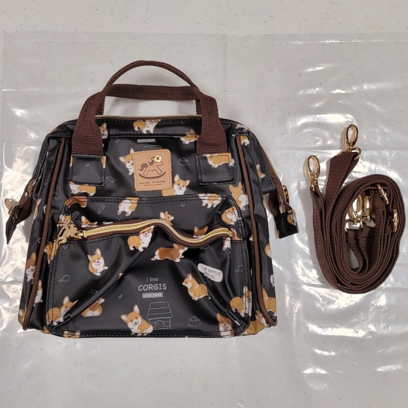 Waterproof Corgi Handbag Backpack Crossbody Bag - Picture 11 of 16